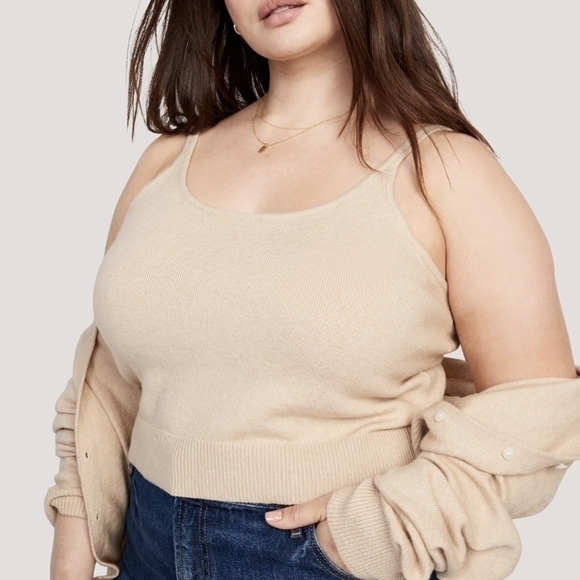 3X - Old Navy | Cozy Cropped Sweater Tank Top - Picture 1 of 8